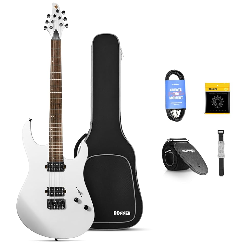 希少 極美品 DONNER DMT100 エレキギター ギターケース付き Amazon.com: Donner Solid Body Electric Guitar, Matte Finish